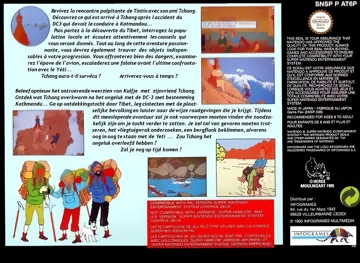 Tintin in Tibet (Europe) (En,Fr,De,Nl) box cover back